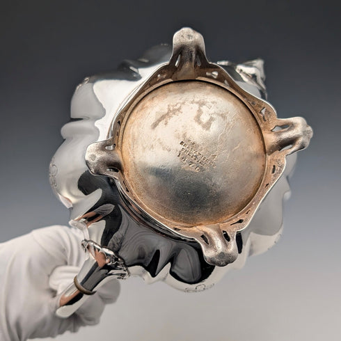 19世紀末英國古董銀盤茶壺 Shaw & Fisher